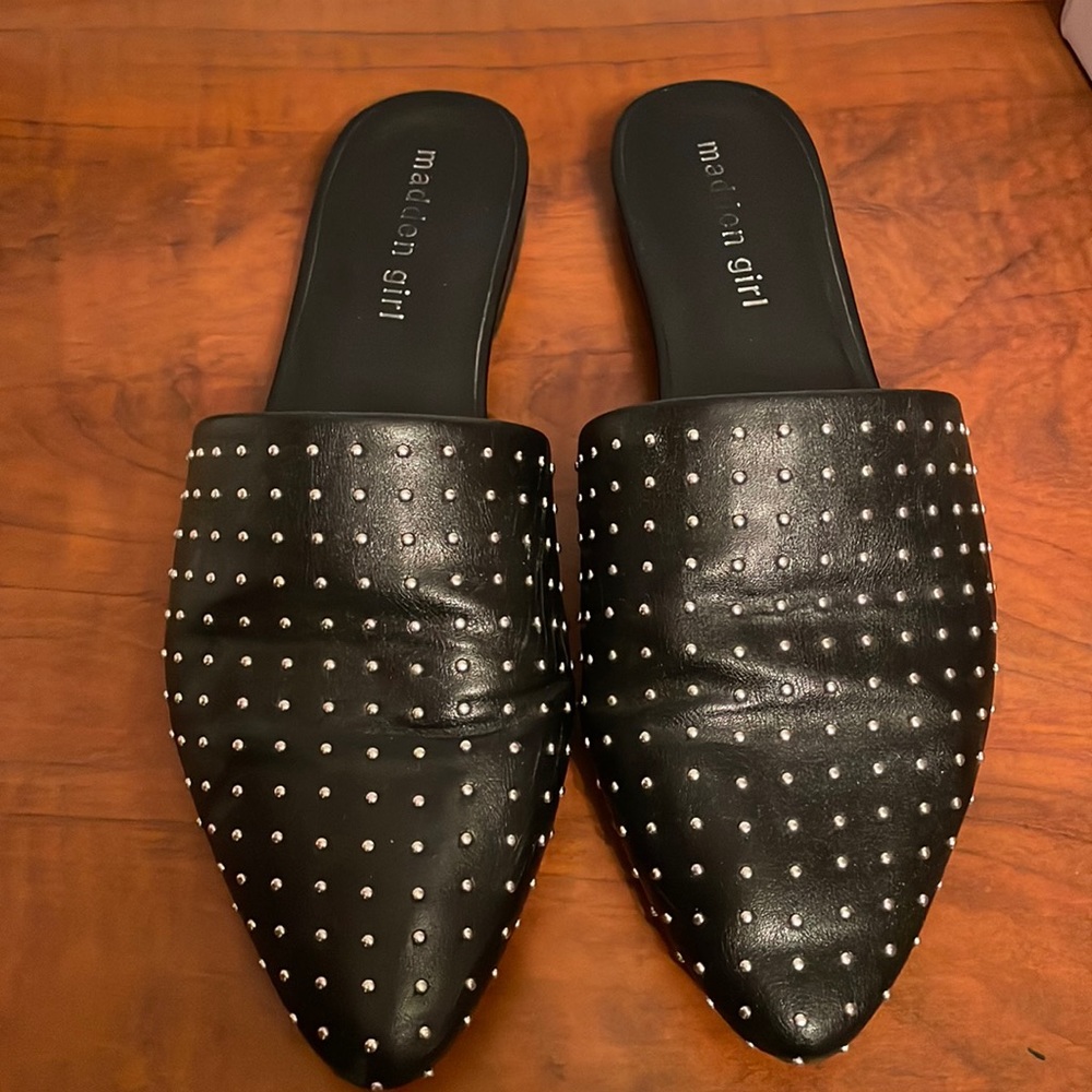 Madden Girl studded mules